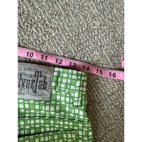 Levi’s silver tab green geometric retro polyester pants vintage women’s 9/10 - Picture 10 of 10
